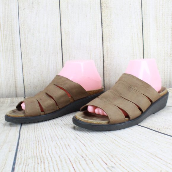 SALE! STEGMANN Cork Sole Slide Sandals Size 10 - Picture 3 of 9